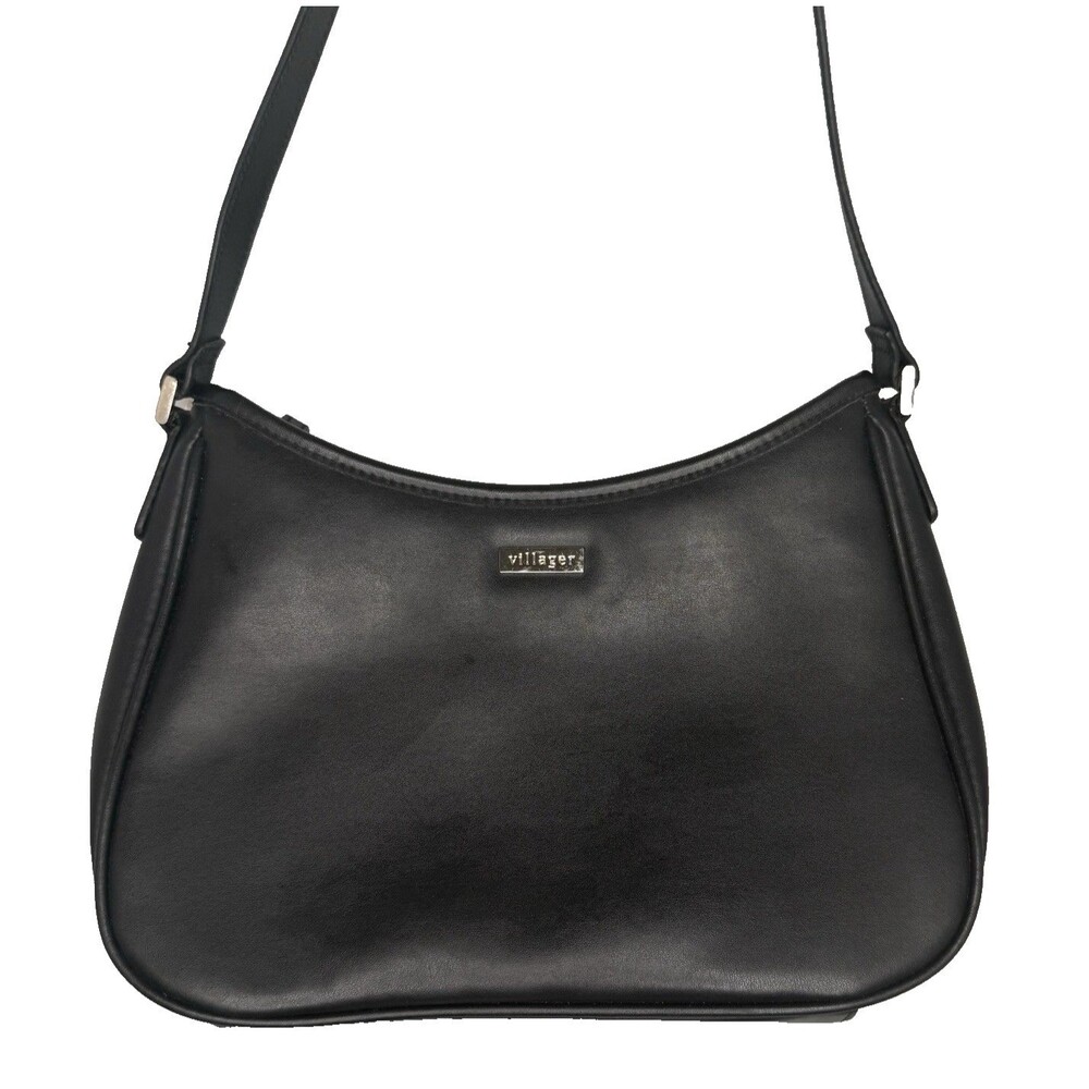Liz Claiborne Y2K Black Purse Handbag Shoulder Bag- Lots of Compartments